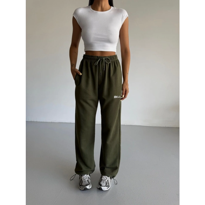 Haki Bell Stoperli Oversize Unisex Eşofman