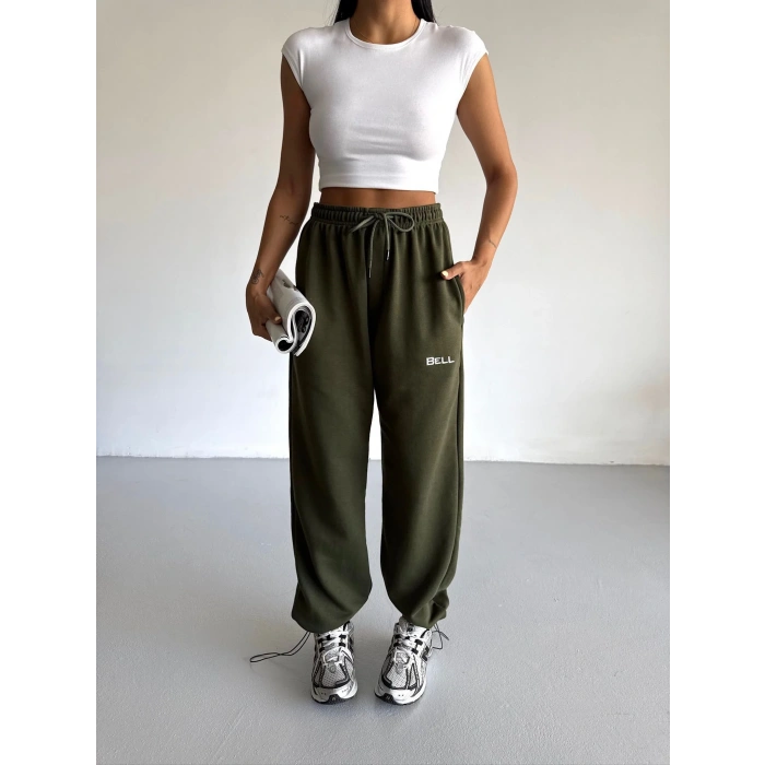 Haki Bell Stoperli Oversize Unisex Eşofman