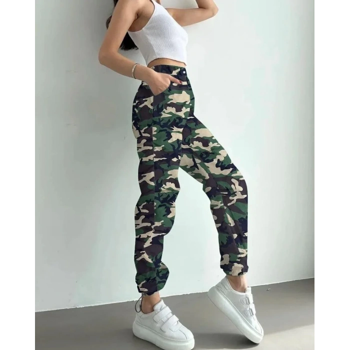 Kamuflaj Kraşlı Paraşüt Pantolon