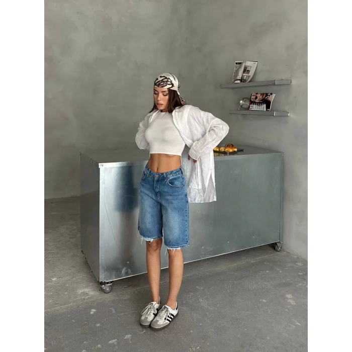 Mavi Street One Baggy Kot Şort