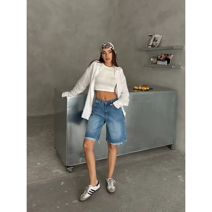 Mavi Street One Baggy Kot Şort