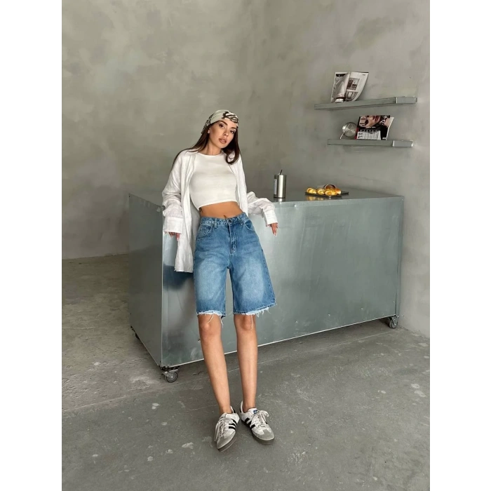 Mavi Street One Baggy Kot Şort