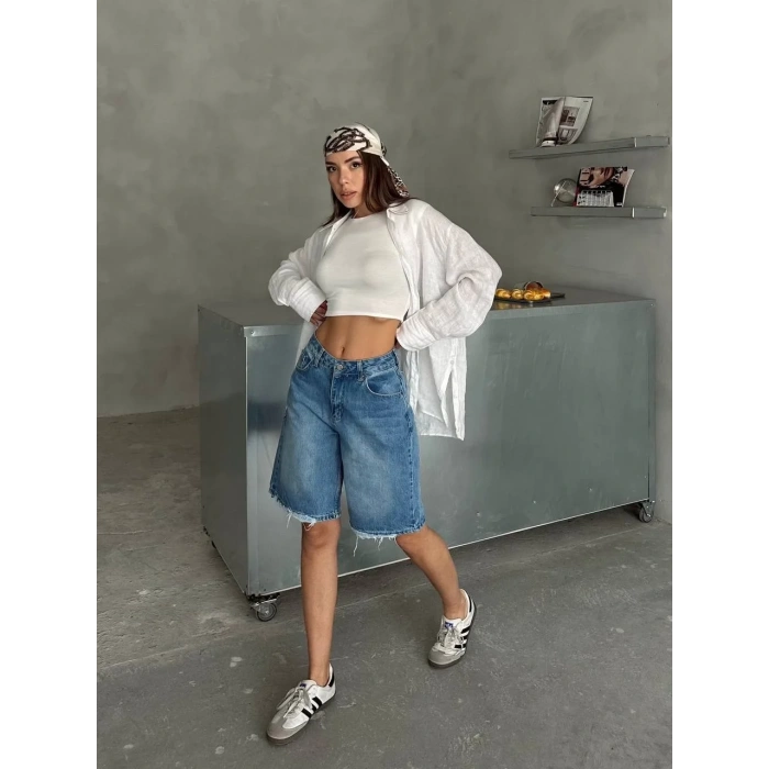 Mavi Street One Baggy Kot Şort