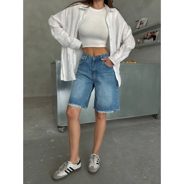 Mavi Street One Baggy Kot Şort