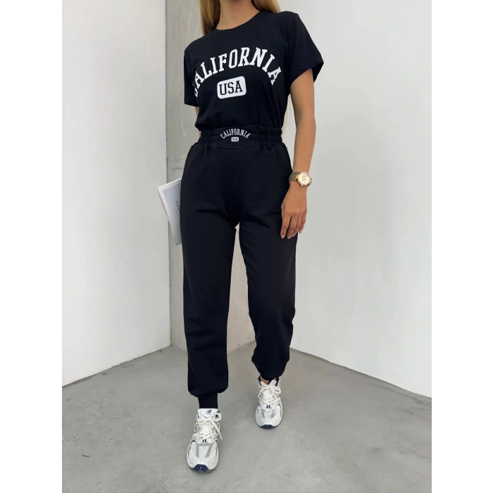 Siyah California Usa Eşofman Takımı