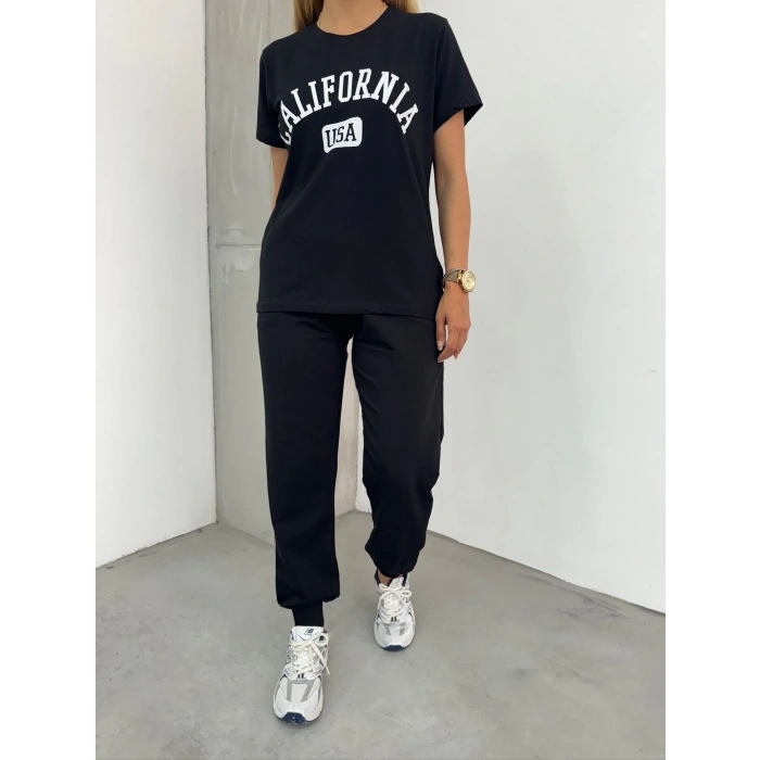 Siyah California Usa Eşofman Takımı