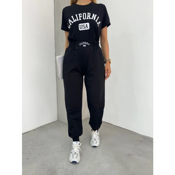 Siyah California Usa Eşofman Takımı