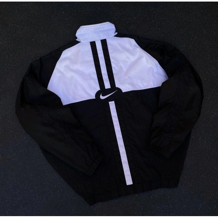 Siyah Beyaz NK Oversize Paraşüt Yağmurluk