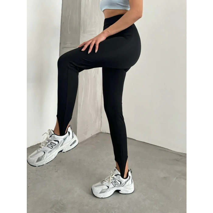 Topuktan Geçmeli Yüksek Bel Sıkılaştırıcı Tayt