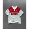 Beyaz Polo Yaka Türkiye Milli Takım Tshirt