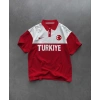 Kırmızı Polo Yaka Türkiye Milli Takım Tshirt