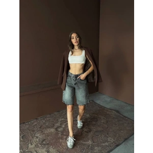 Antrasit Street One Baggy Kot Şort