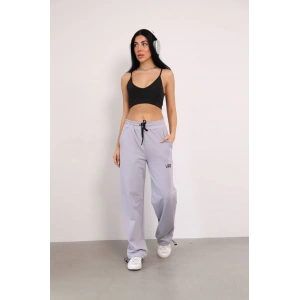 Gri İki İplik Paça Lastikli Eşofman