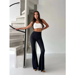 Lacivert İspanyol Paça Yüksek Bel Jean Tayt