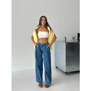 Mavi Pileli Jean Pantolon