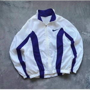 Beyaz NK Logo Paraşüt Yağmurluk