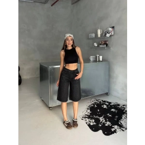 Siyah Street One Baggy Kot Şort