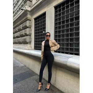 Siyah Yüksel Bel En Boy Likralı Kot Tayt