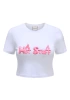 Hot Beyaz Crop T-shirt