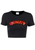 Quality Siyah Crop T-shirt