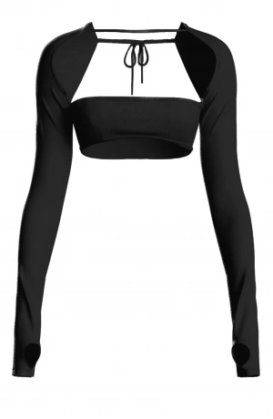 Siyah El Detaylı Crop