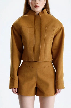 Monaco Hardal Süet Şort