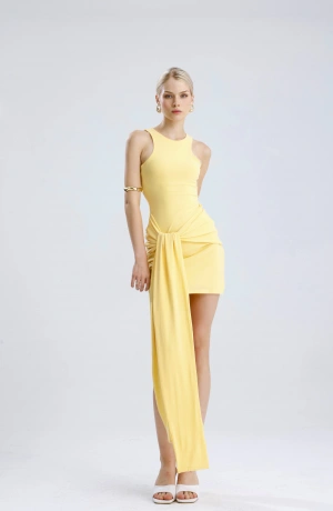 Liona Sarı Elbise