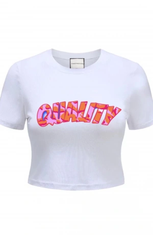 Quality Beyaz Crop T-shirt