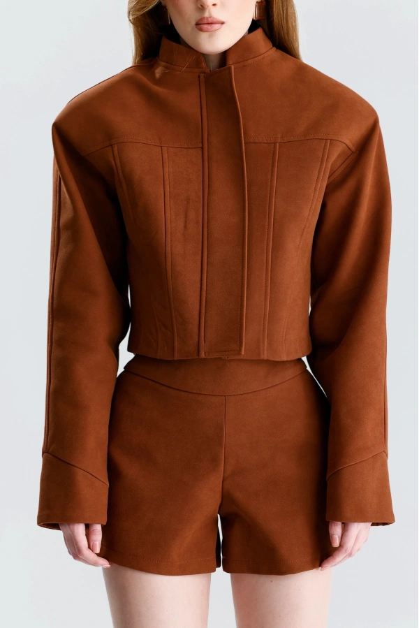 Monaco Kiremit Süet Şort