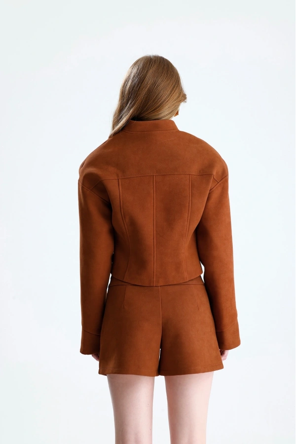 Monaco Kiremit Süet Şort