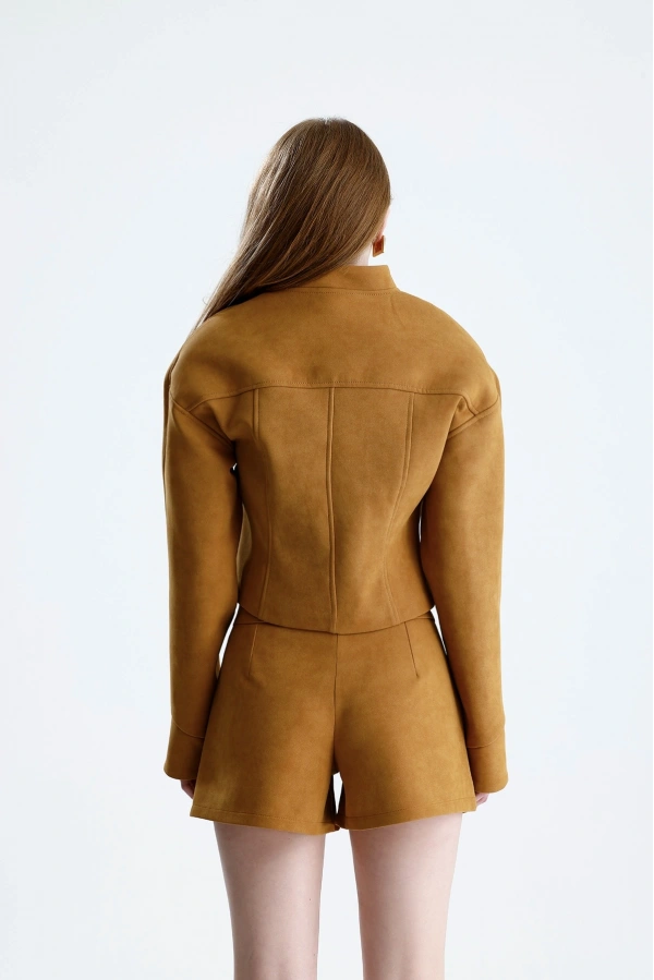 Monaco Hardal Süet Ceket