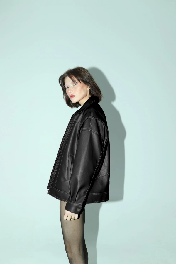 Nova Siyah Bomber Ceket