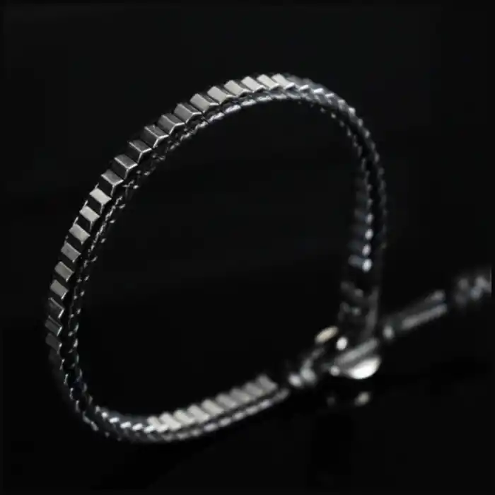 Hematit Slim Gümüş Renk Bileklik