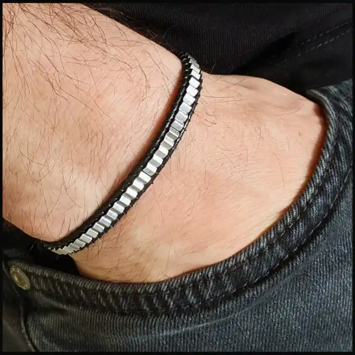 Hematit Slim Gümüş Renk Bileklik