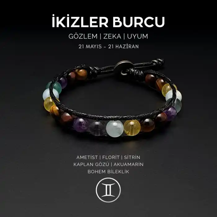 İkizler Burcu Bohem Bileklik