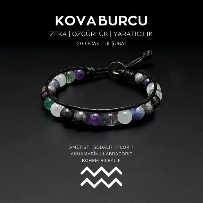 Kova Burcu Bohem Bileklik