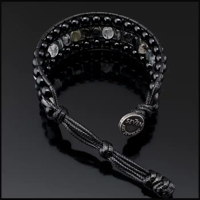 Rutil Kuvars, Kartal Gözü ve Akik Taşı Bohem Bileklik