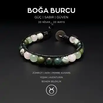 Boğa Burcu Bohem Bileklik