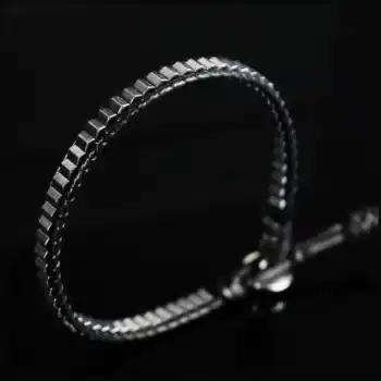 Hematit Slim Gümüş Renk Bileklik