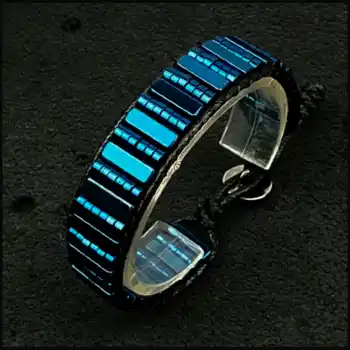 Hematit Taşı Mavi Piyano Bileklik