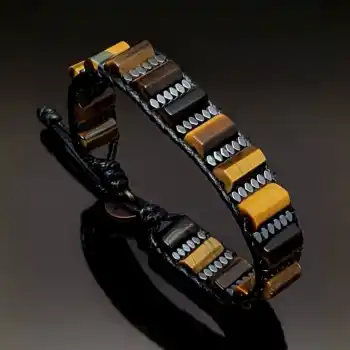 Kaplan Gözü Köşeli Silindir Bileklik