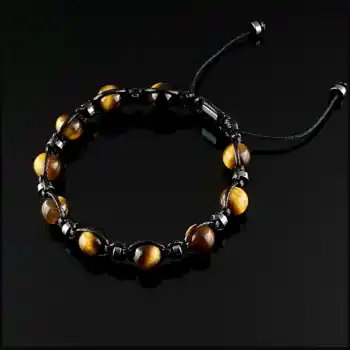 Kaplan Gözü Küre Makrome Bileklik