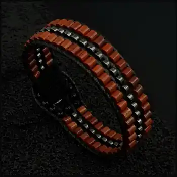 Kırmızı Jasper ve Hematit Taşı Tarz Bileklik