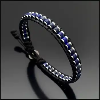 Lapis Lazuli (Lacivert) Slim Silindir Bileklik