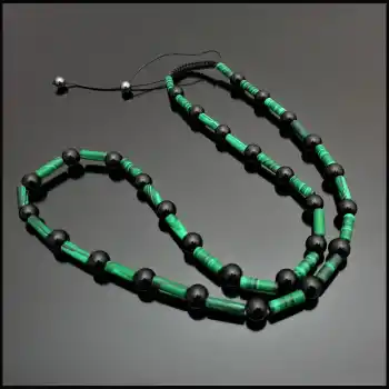 Malahit (Malakit) ve Oniks Kolye