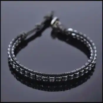 Siyah Varisit Slim Silindir Bileklik