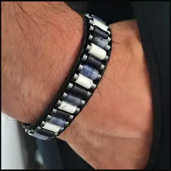 Sodalit, Havlit, Yıldız Taşı Silindir Bileklik