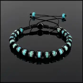 Turkuaz (Firuze) Taşı Ayarlanabilir Bileklik