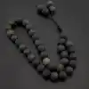 Orijinal Doğal Taş Tesbih, 8mm Tibet Akiği Taşı 33lü Tesbih, Erkek Hediye, El Yapımı Tesbih