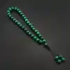 Orijinal Doğal Taş Tesbih, 8mm Malahit (Malakit) Taşı 33lü Tesbih, Erkek Hediye, El Yapımı Tesbih